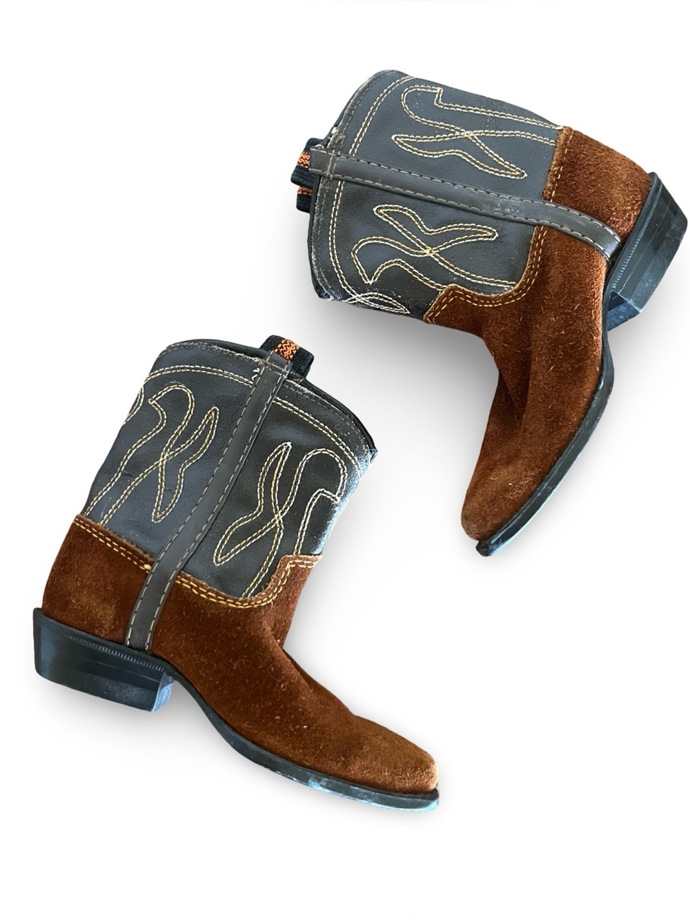 TRUE VINTAGE 1968/1969 Masterson Toddler Suede Cowboy Boots Size 5 / 6